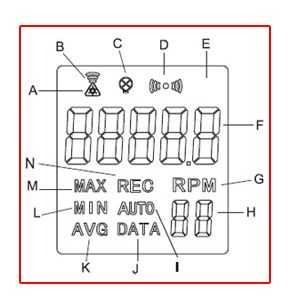 มิเตอร์laserวัด RPM มาตรวัดวามเร็วเลเซอร์อินฟราเรด 